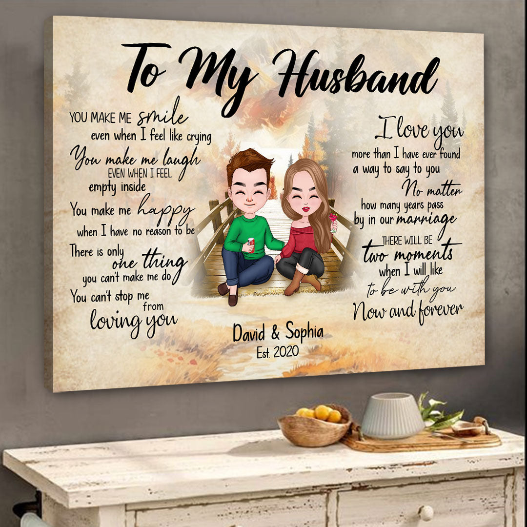 Can't Stop Loving You Canvas Personalized Gift For Husband