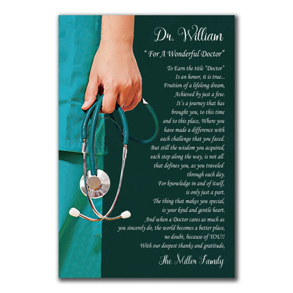 For A Wonderful Doctor Canvas Personalized Gift For Doctor