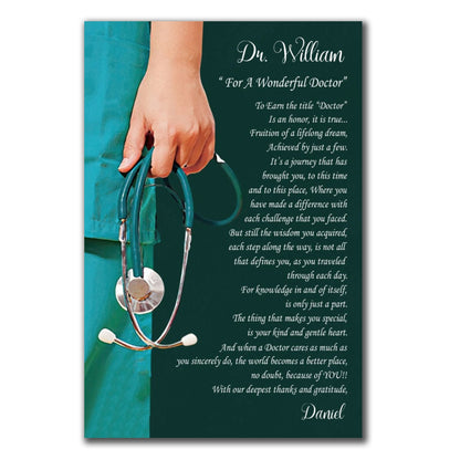 For A Wonderful Doctor Canvas Personalized Gift For Doctor