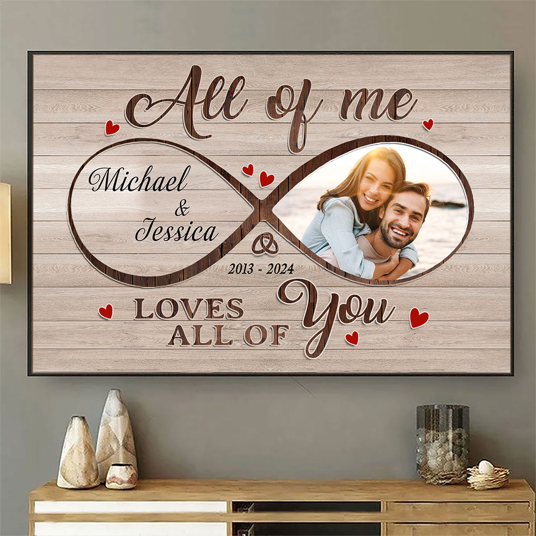 Loves All Of You Poster Personalized Anniversary Gift For Couple