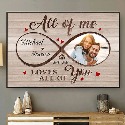 Loves All Of You Poster Personalized Anniversary Gift For Couple