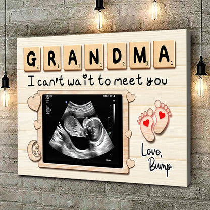 Mommy I Can't Wait To Meet You Canvas Personalized Gift For Mom To Be