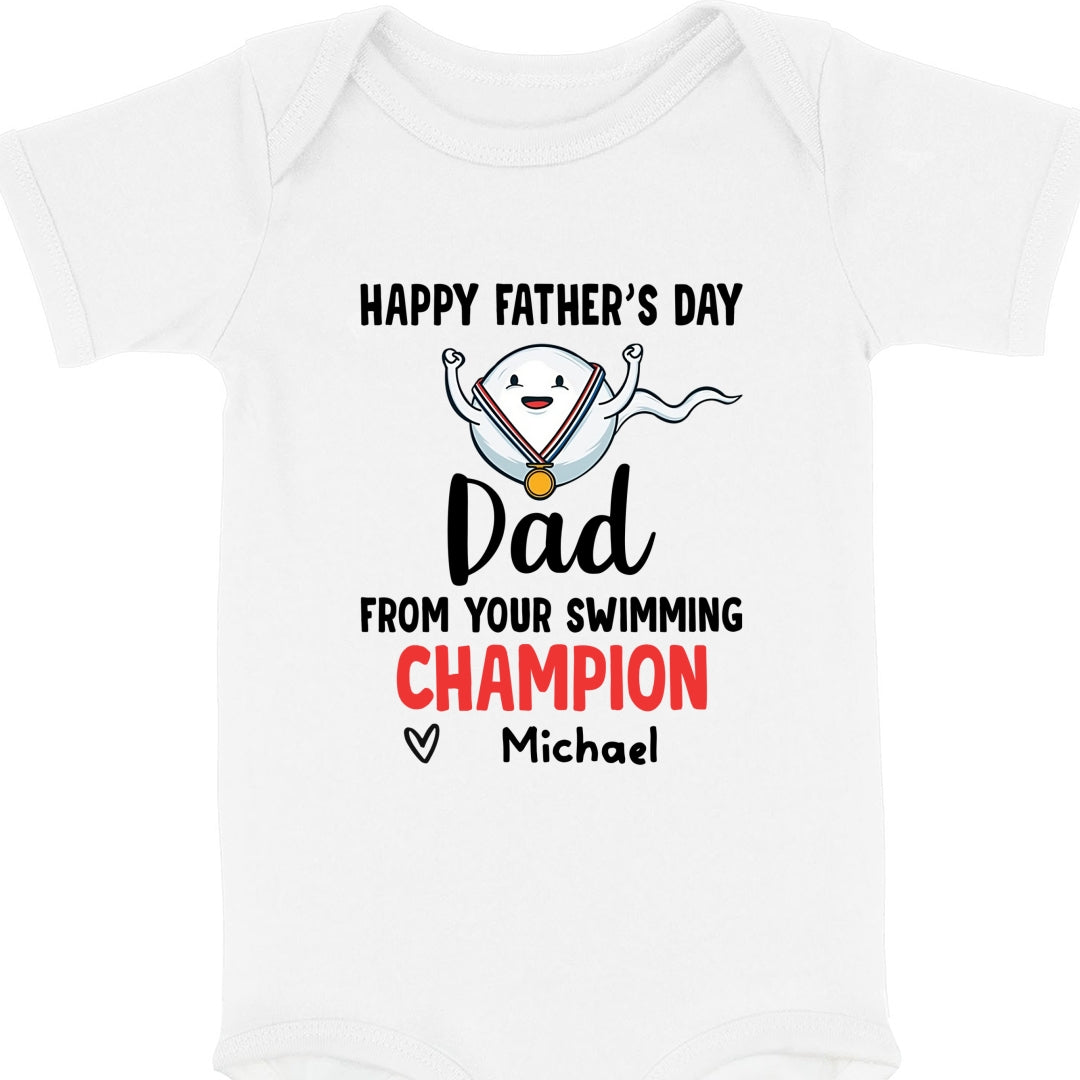 Happy Father's Day Dad Baby Onesie Personalized Father's Day Gift