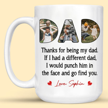 Thanks For Being My Dad Gift From Children Personalized Mug