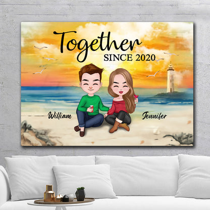 Together Since Canvas Personalized Gift For Couple