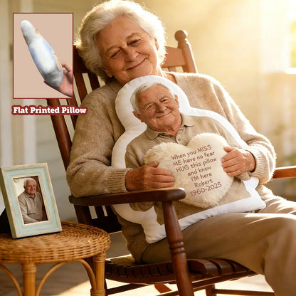 When You Miss Me Pillow - Personalized 3D Effect Memorial Gifts, Family Sympathy Gifts
