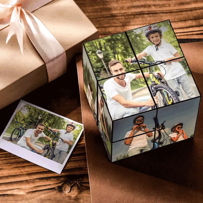Custom Photo Cube Infinity Folding Multiphoto Cube Gifts For Dad