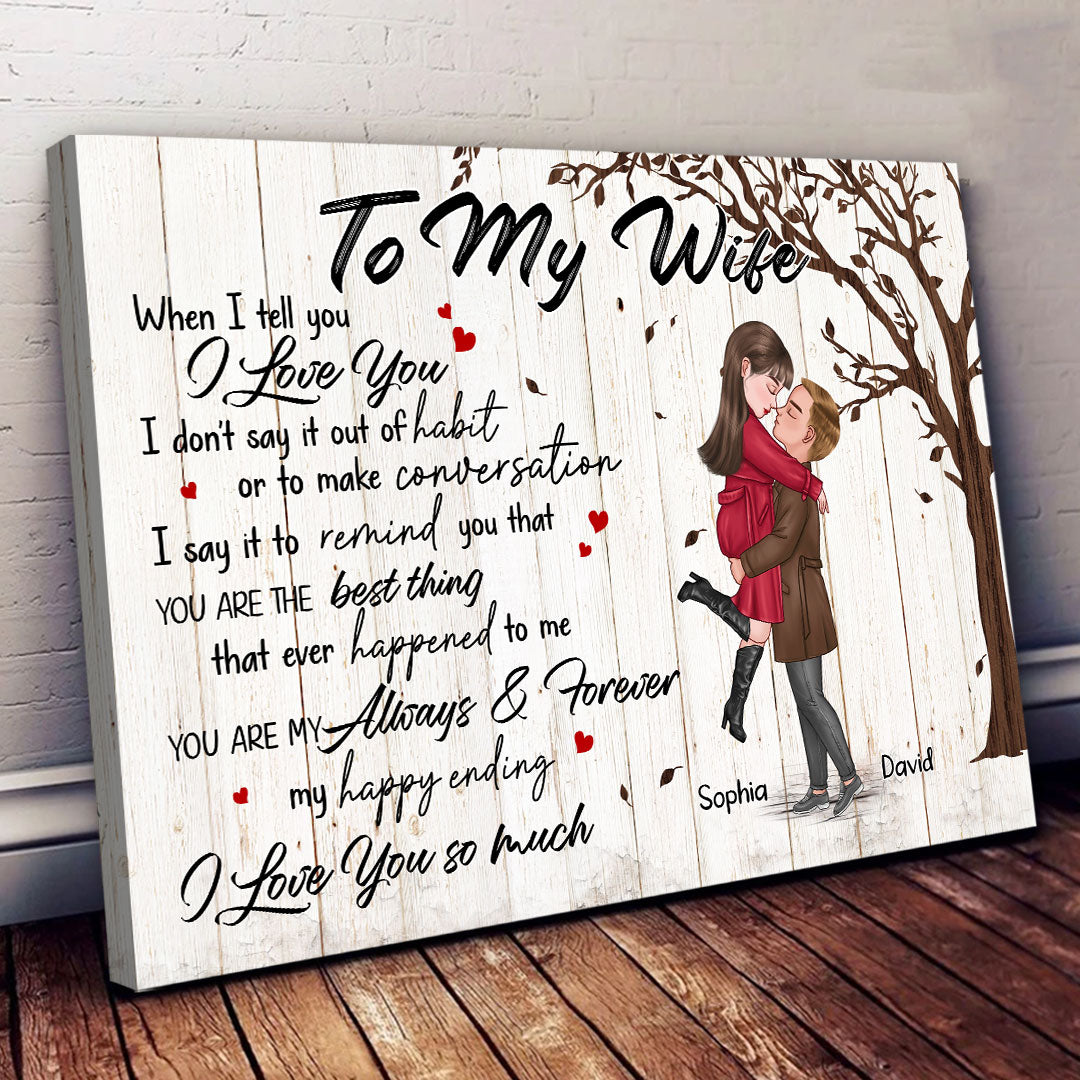 You're My Always And Forever Canvas Personalized Gift For Wife