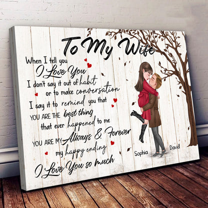 You're My Always And Forever Canvas Personalized Gift For Wife