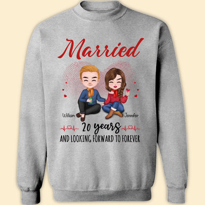 Married 20 Years Matching T-shirt Personalized Anniversary Gift For Couple