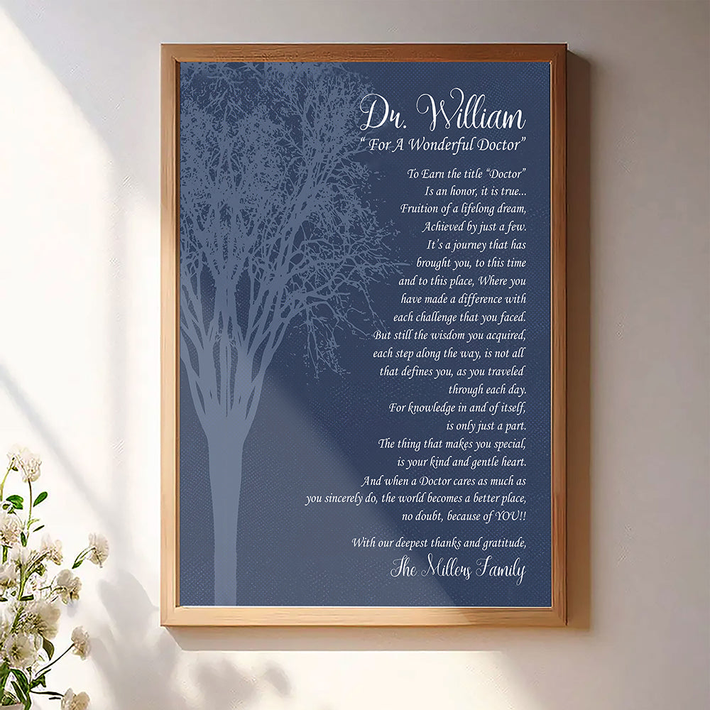 For A Wonderful Doctor Poster Personalized Gift For Doctor