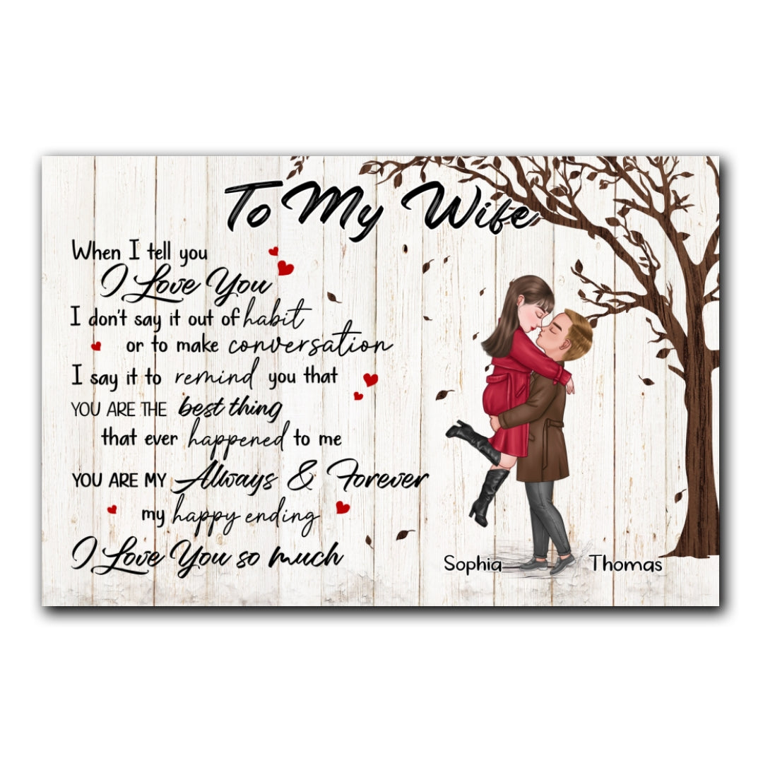You're My Always And Forever Canvas Personalized Gift For Wife