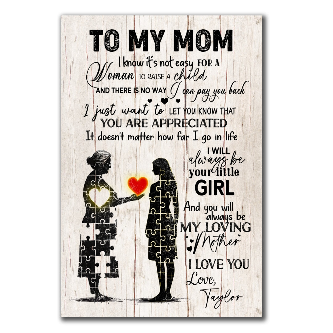You Are Appreciated Mother Canvas Personalized Gift For Mom