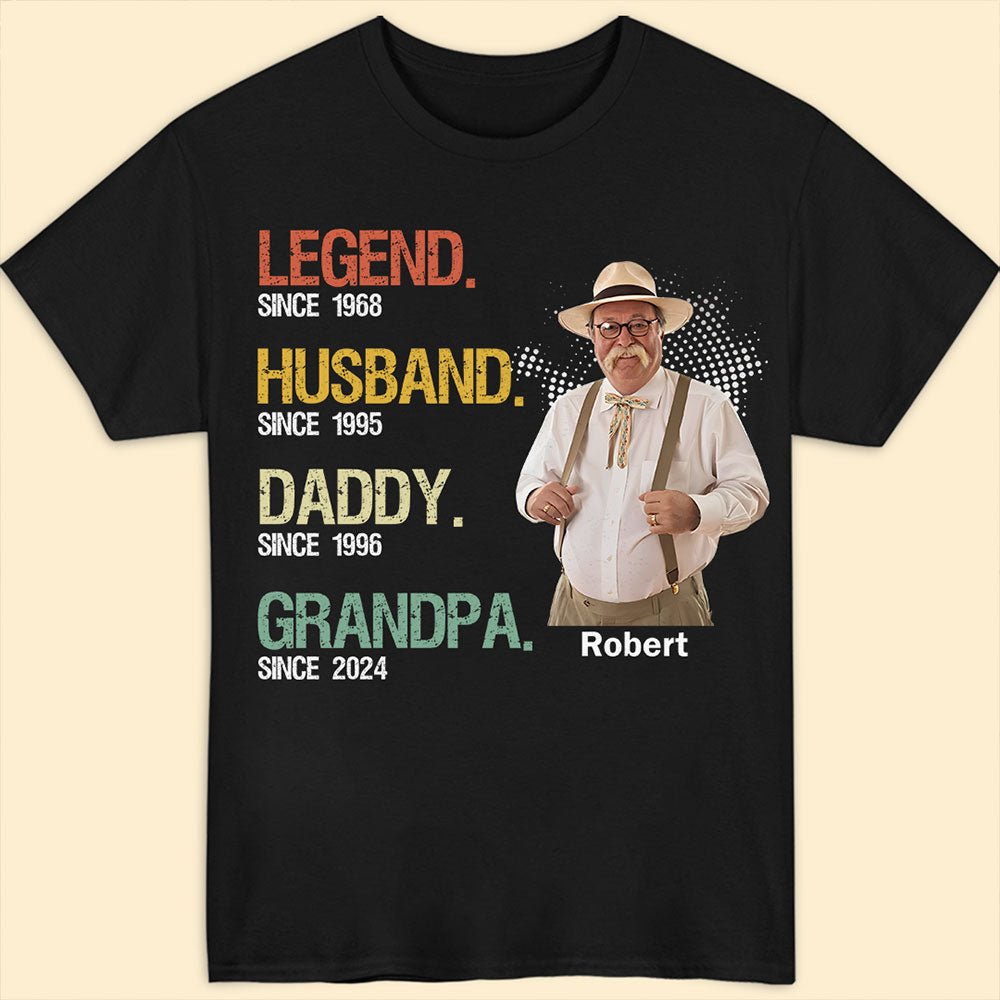 Legend Husband Daddy Grandpa T-shirt Personalized Gifts For Dad Grandpa