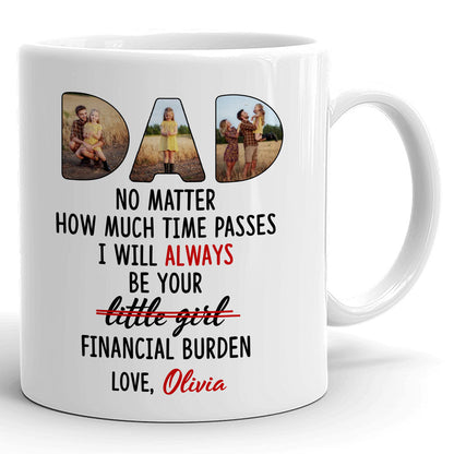 Little Girl Funny Mug Personalized Photo Gift For Dad From Daughter