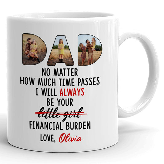 Little Girl Funny Mug Personalized Photo Gift For Dad From Daughter