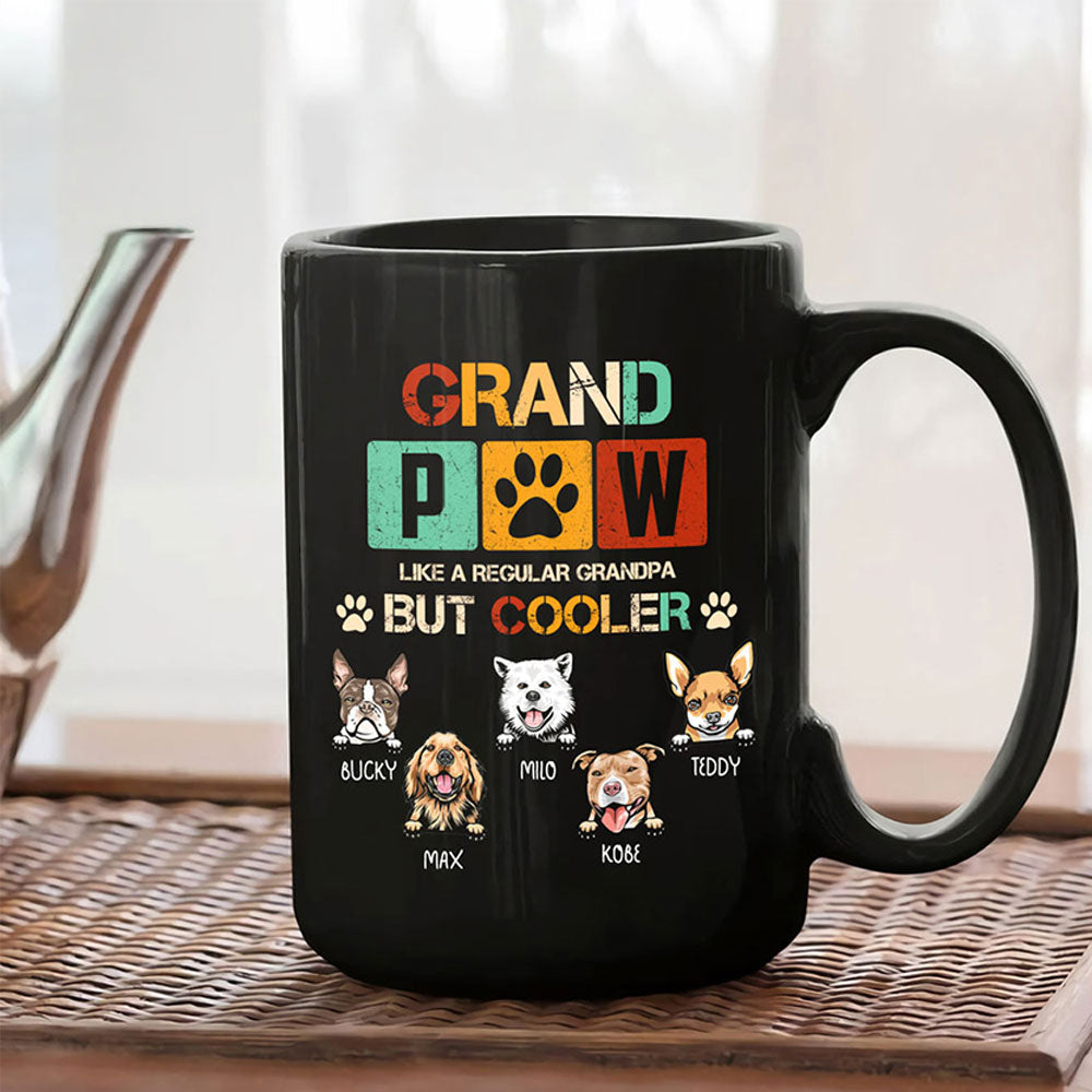 Dog Grandpa Grandfather Grand Paw Screw Funny Personalized Mug Gift