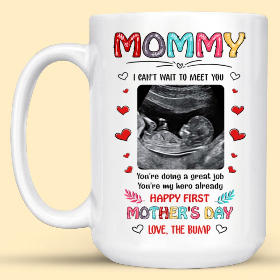 Personalized Mother's Day Gift For Expecting Mom Ultrasound Mommy Good Job Mug