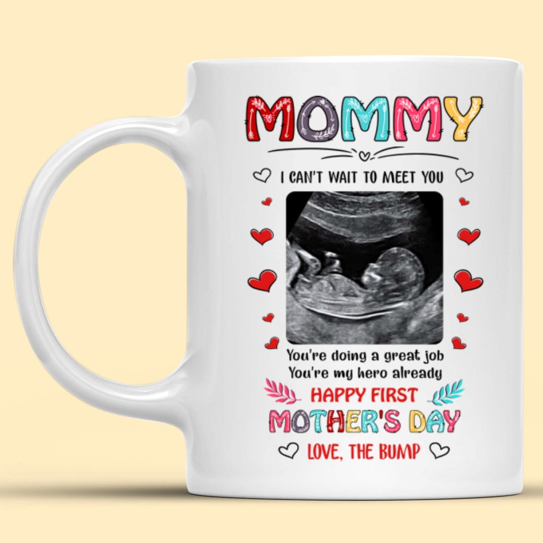 Personalized Mother's Day Gift For Expecting Mom Ultrasound Mommy Good Job Mug