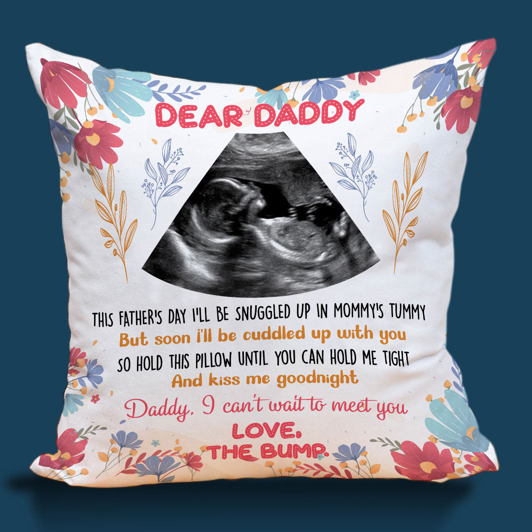 Daddy This Father's Day Be Snuggled Up Personalized Canvas Pillow