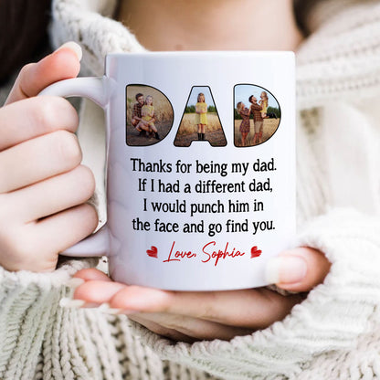 Thanks For Being My Dad Gift From Children Personalized Mug