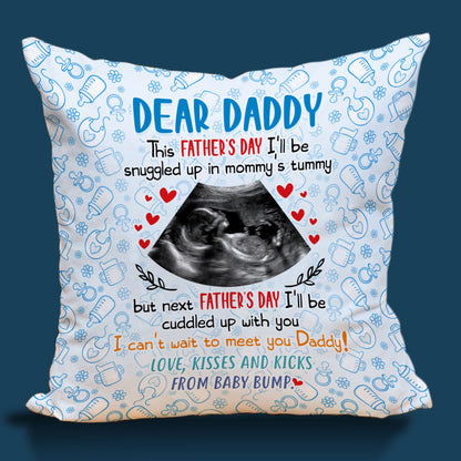 Personalized Gift For Expecting Dad Father's Day From Baby Bump Pillow