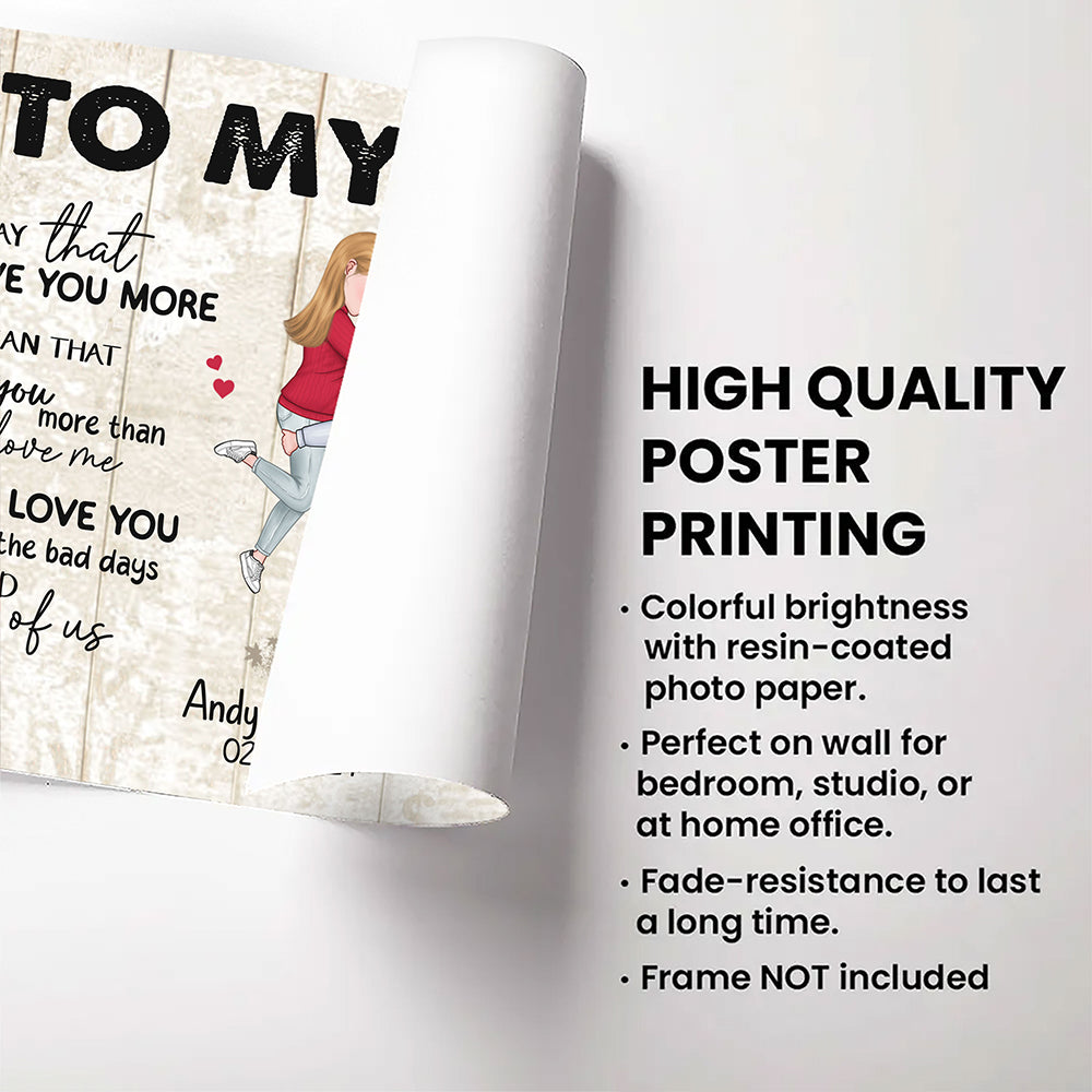 When I Say I Love You More Personalized Poster Romantic Gift For Wife