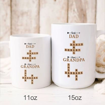 Now Grandpa Crossword Puzzle Mug Personalized Gift For Grandpa