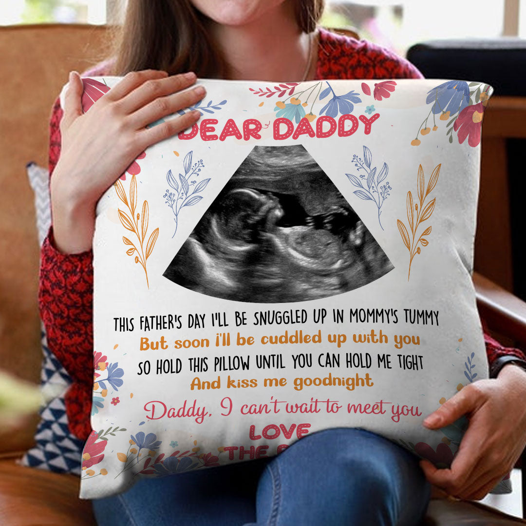 Daddy This Father's Day Be Snuggled Up Personalized Canvas Pillow