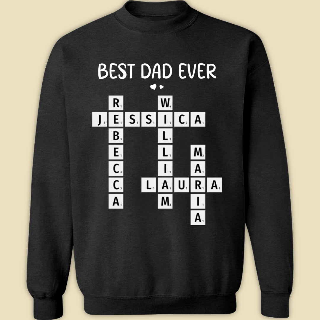 Best Dad Ever Crossword Shirt Personalized Gift For Dad