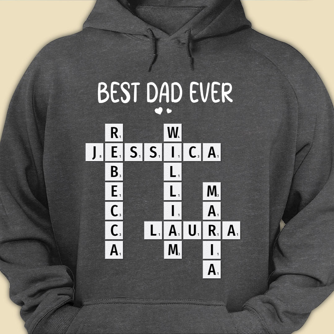 Best Dad Ever Crossword Shirt Personalized Gift For Dad