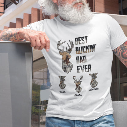 Best Buckin' Dad Ever Personalized Shirt Gift For Dad, Hunting Lovers