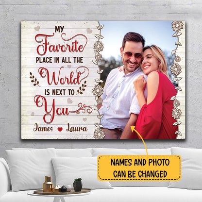 Favorite Place In The World Perfect Canvas Personalized Gifts For Couple