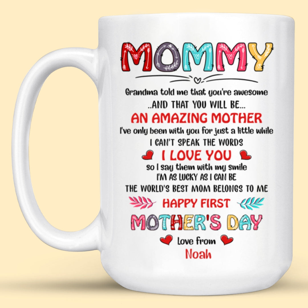 Personalized Grandma Said Mommy Awesome Mug First Mother's Day Gift For New Mom