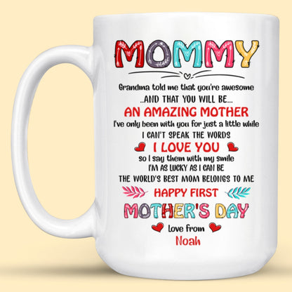 Personalized Grandma Said Mommy Awesome Mug First Mother's Day Gift For New Mom