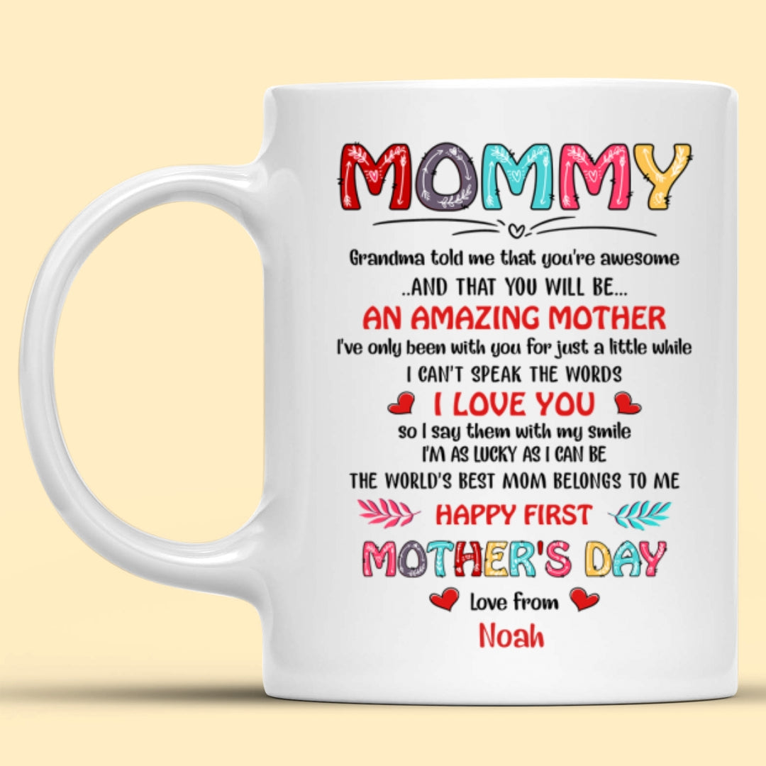 Personalized Grandma Said Mommy Awesome Mug First Mother's Day Gift For New Mom