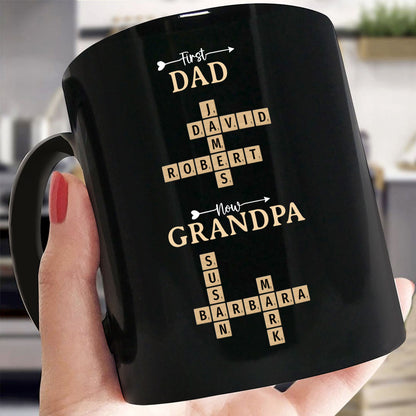 Now Grandpa Crossword Puzzle Mug Personalized Gift For Grandpa