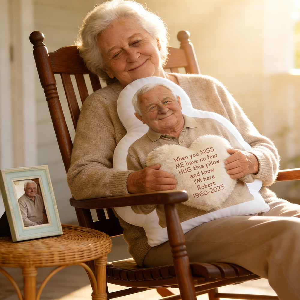 When You Miss Me Pillow - Personalized 3D Effect Memorial Gifts, Family Sympathy Gifts