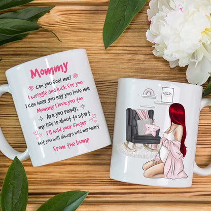 Personalized Mommy Can You Feel Me Mug