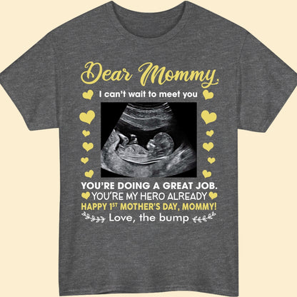 Personalized Gift For Mom To Be Mother's Day Can't Wait T-shirt