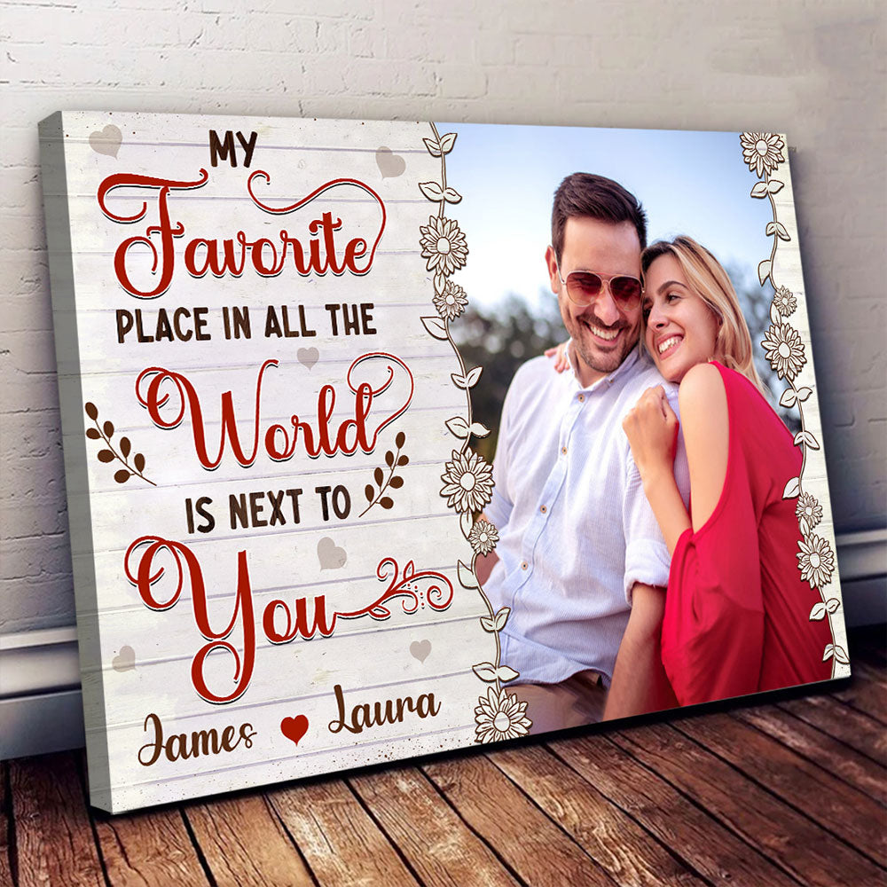 Favorite Place In The World Perfect Canvas Personalized Gifts For Couple