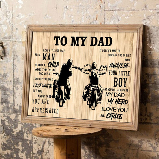 Personalized Gift For Biker Dad You Are Appreciated Poster