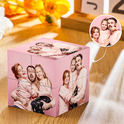 Custom Photo Cube Infinity Folding Multiphoto Cube Gifts For Dad