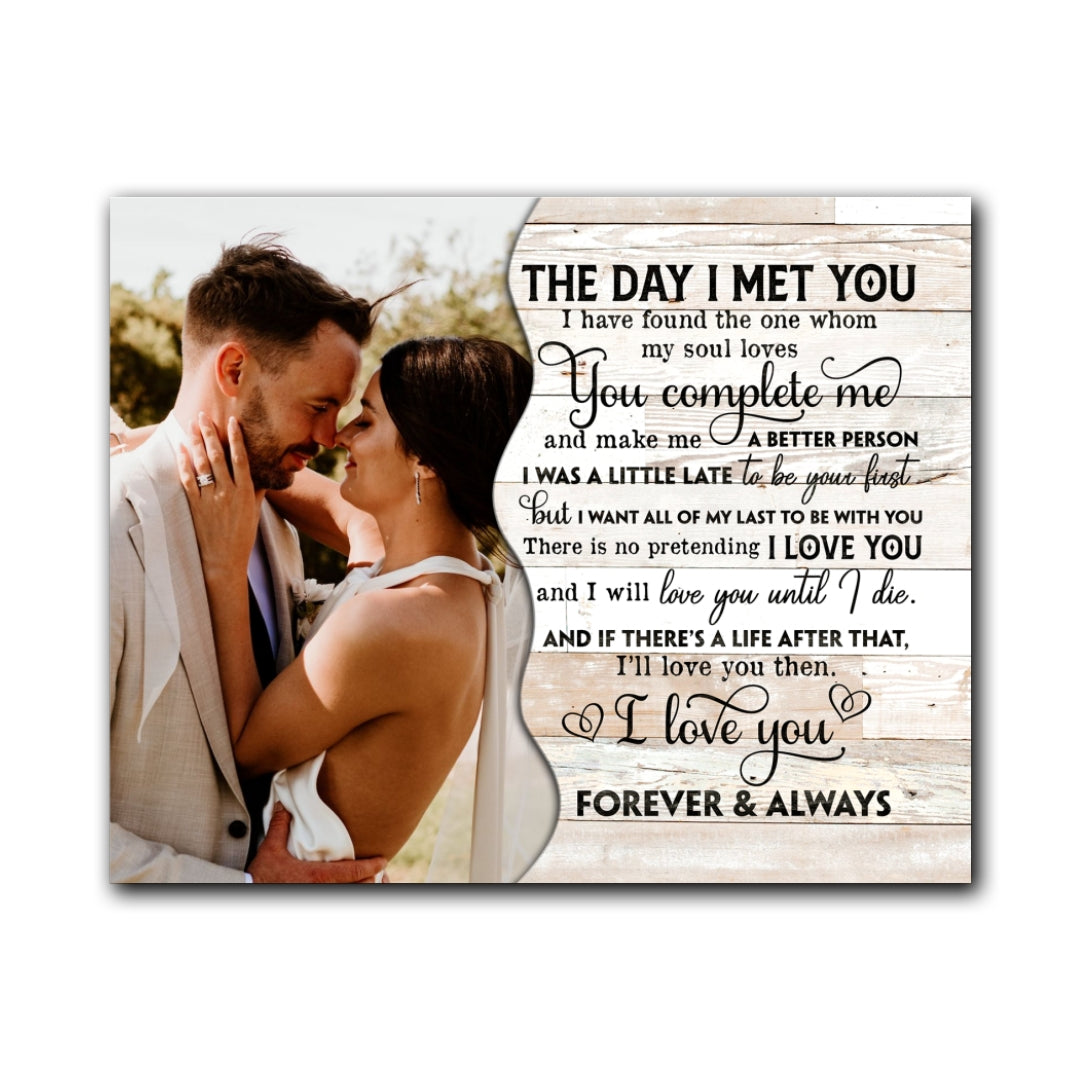 Couple Wedding Anniversary The Day I Met You Personalized Canvas