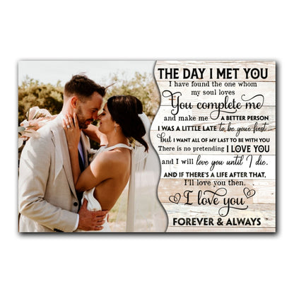 Couple Wedding Anniversary The Day I Met You Personalized Canvas