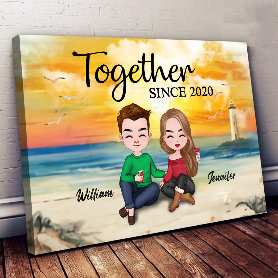 Together Since Canvas Personalized Gift For Couple