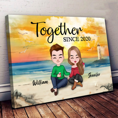 Together Since Canvas Personalized Gift For Couple