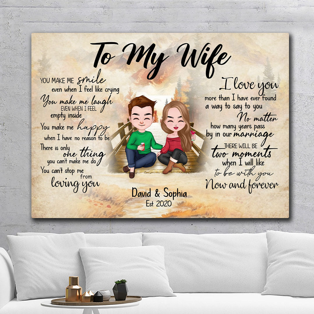 Can't Stop Loving You Canvas Personalized Gift For Wife