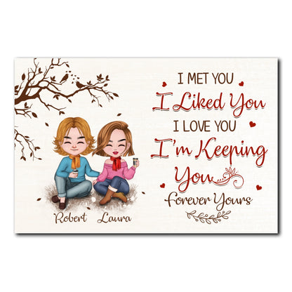 I'm Keeping You Forever Yours Poster Personalized Gift For Couple