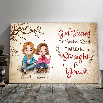 God Blessed Couple Canvas Personalized Gifts For Him For Her